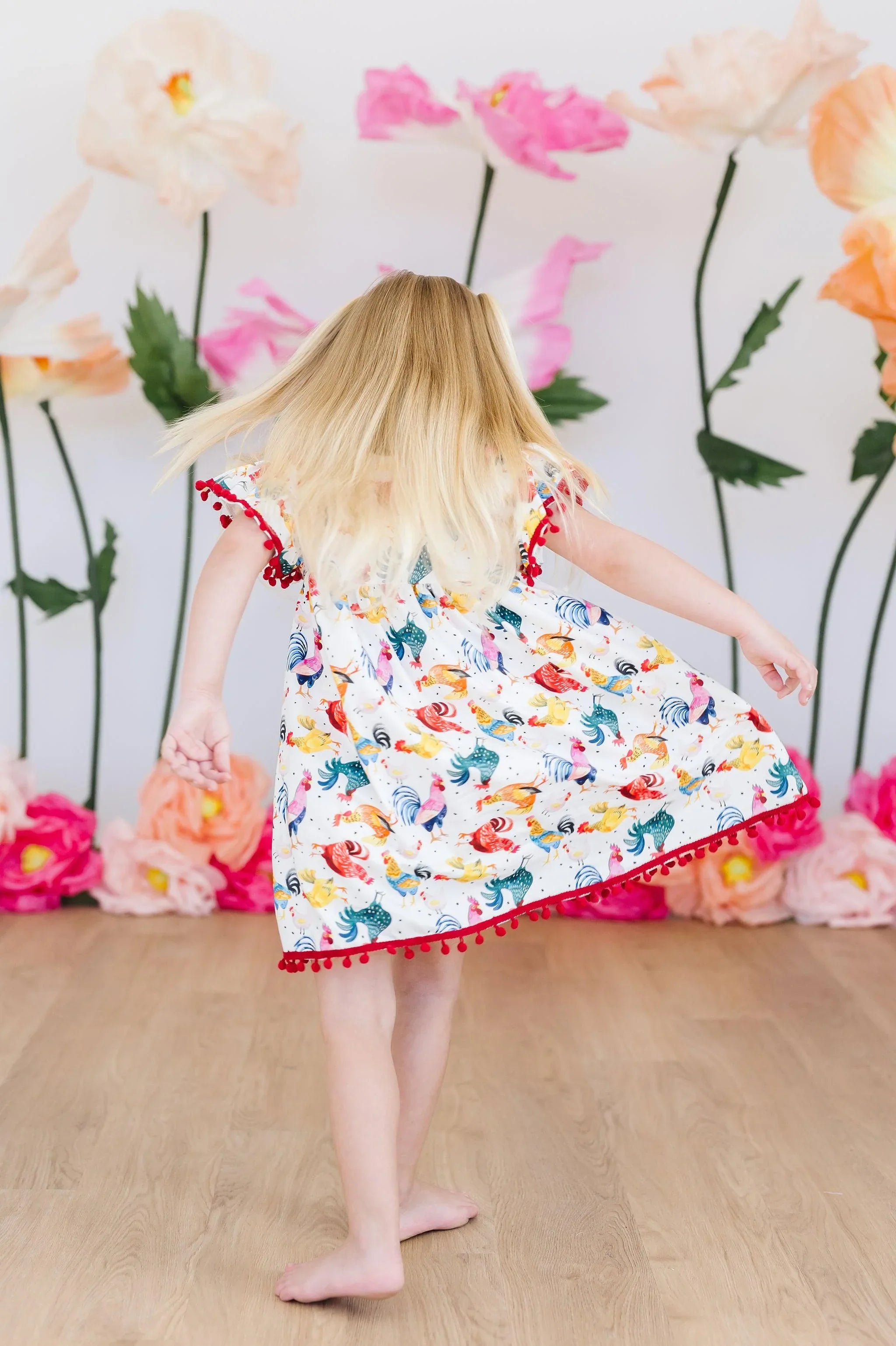 Rooster Pom Pom Dress - Mila & Rose ® - Flyclothing LLC