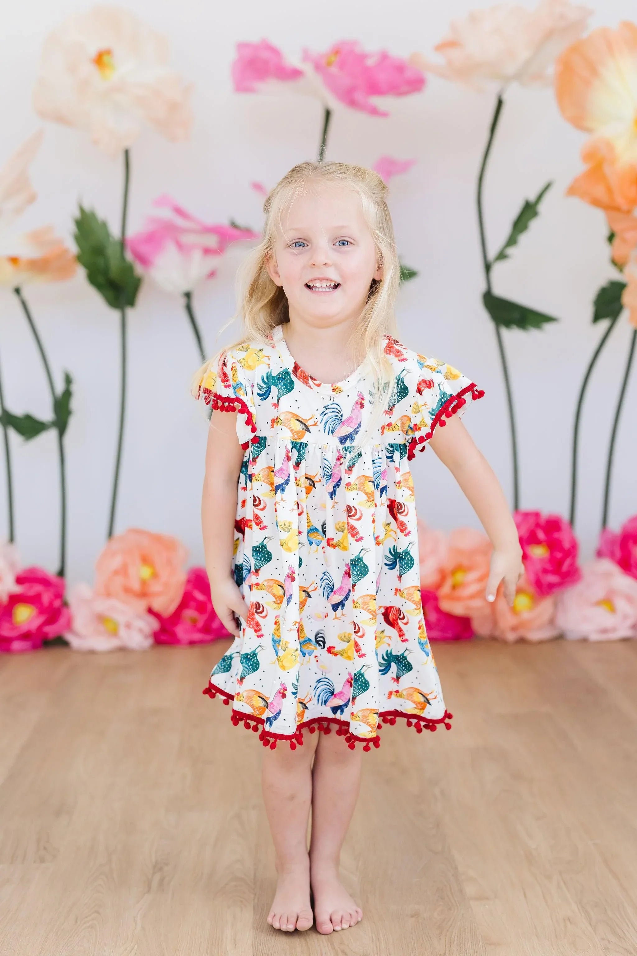 Rooster Pom Pom Dress - Mila & Rose ® - Flyclothing LLC