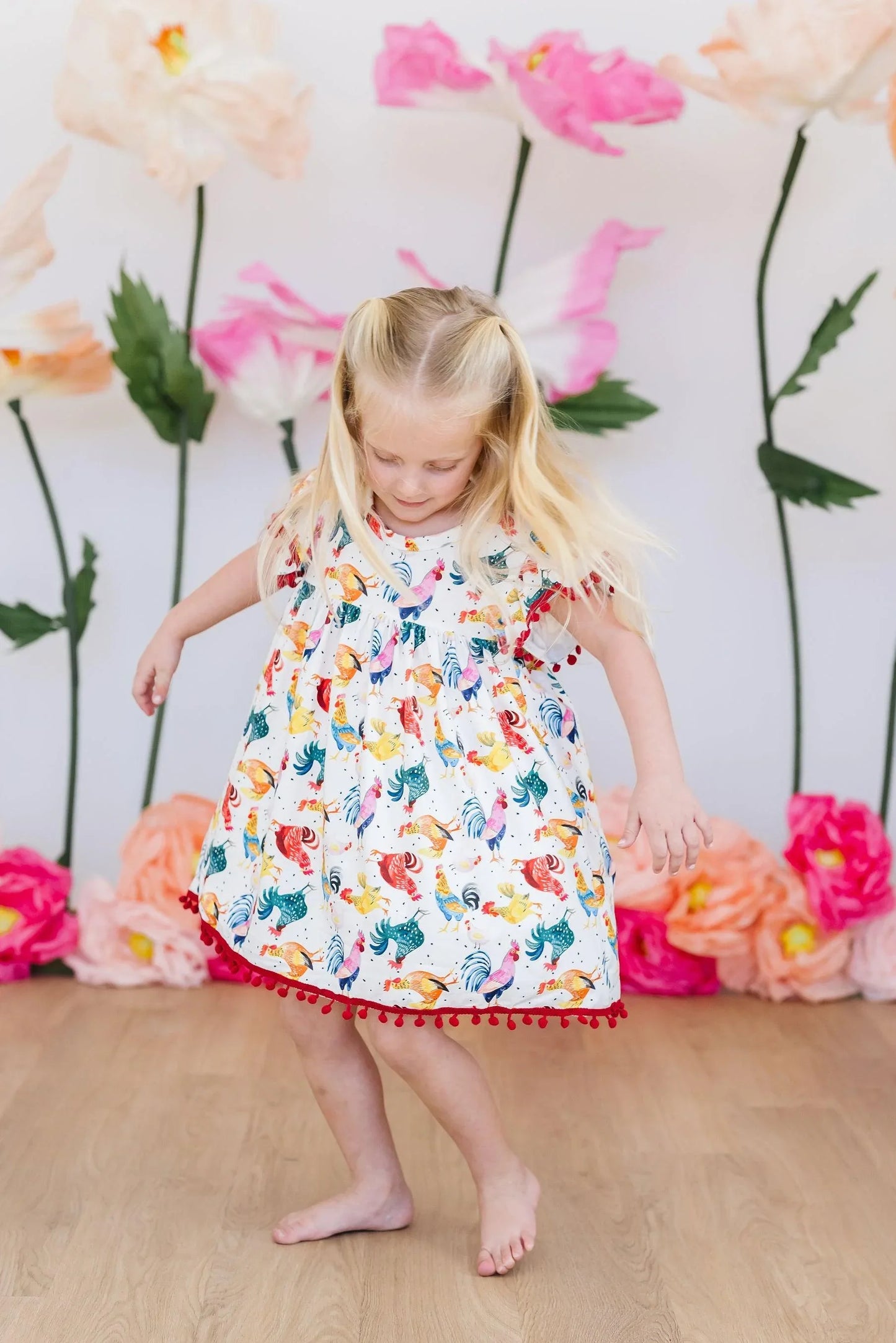 Rooster Pom Pom Dress - Mila & Rose ® - Flyclothing LLC