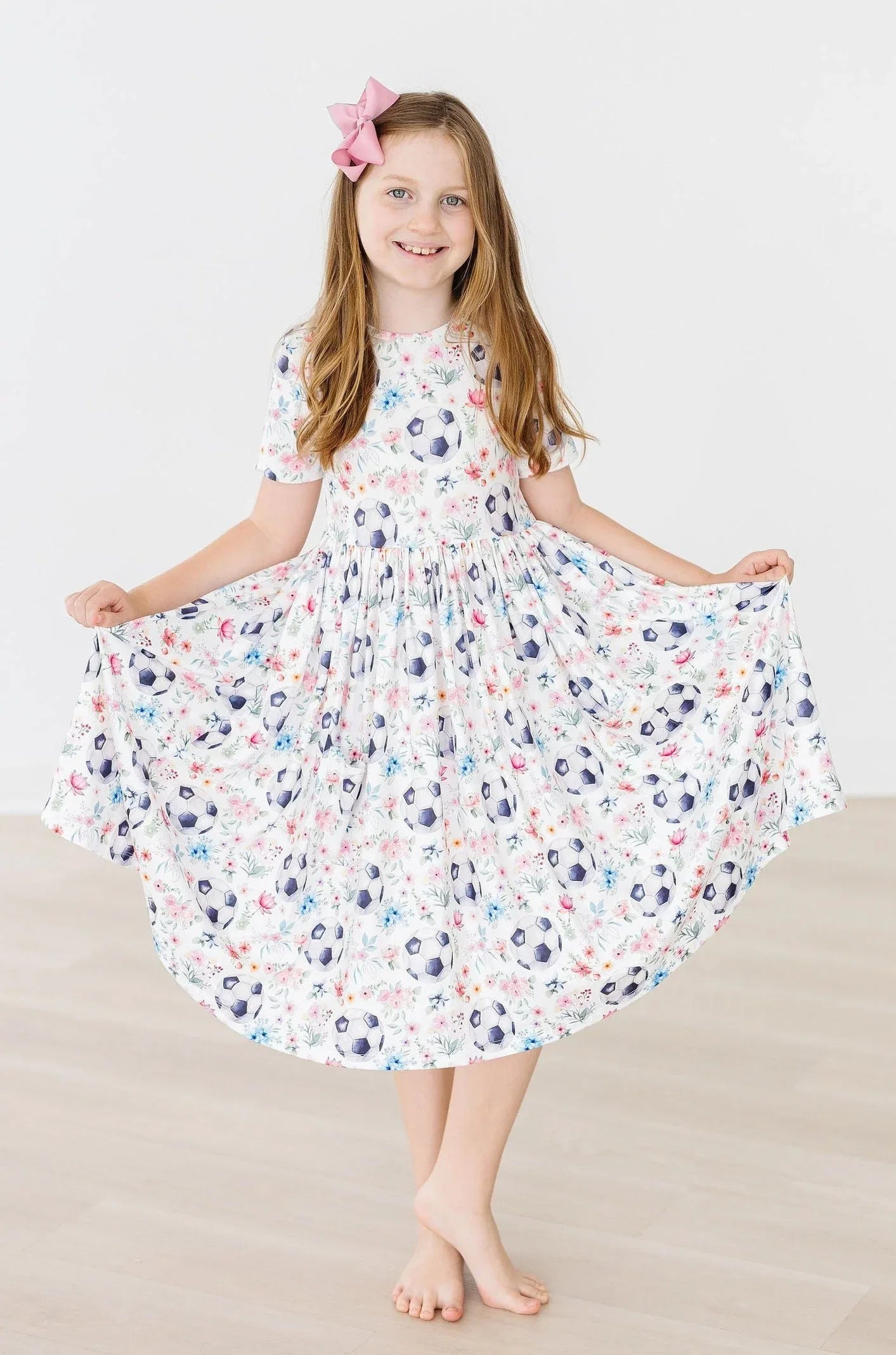 SALE Soccer Sweetie S/S Pocket Twirl Dress - Mila & Rose ® - Flyclothing LLC