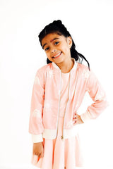 SALE Soft Pink Suns Satin Jacket - Mila & Rose ® - Flyclothing LLC