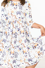 SALE Stay Spooky 3/4 Sleeve Pocket Twirl Dress - Mila & Rose ® - Flyclothing LLC
