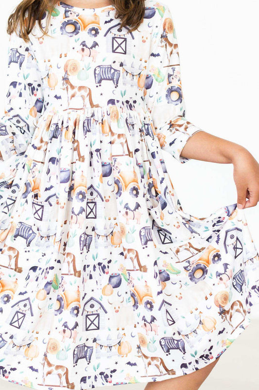 SALE Stay Spooky 3/4 Sleeve Pocket Twirl Dress - Mila & Rose ® - Flyclothing LLC