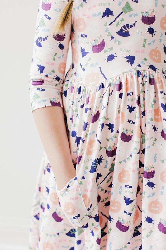 SALE Trick or Treat 3/4 Sleeve Pocket Twirl Dress - Mila & Rose ® - Flyclothing LLC