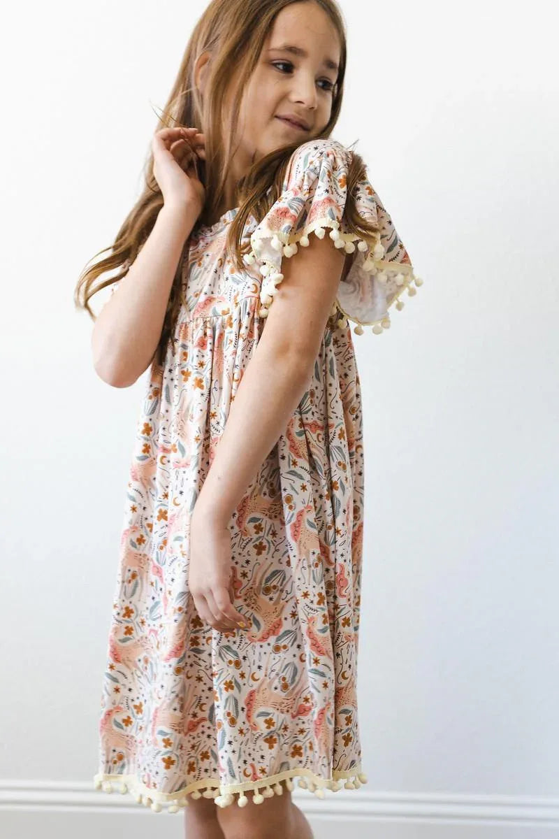 Unicorn Soiree Pom Pom Dress - Mila & Rose ® - Flyclothing LLC