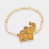 Elephant Metal Bead Stretch Bracelet - Madeline Love - Flyclothing LLC