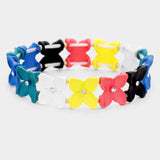 Colorful Flower Rhinestone Stretch Bracelet - Madeline Love - Flyclothing LLC