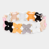 Colorful Flower Rhinestone Stretch Bracelet - Madeline Love - Flyclothing LLC