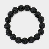 Rhinestone Pave Ball Stretch Bracelet - Madeline Love - Flyclothing LLC