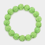 Rhinestone Pave Ball Stretch Bracelet - Madeline Love - Flyclothing LLC