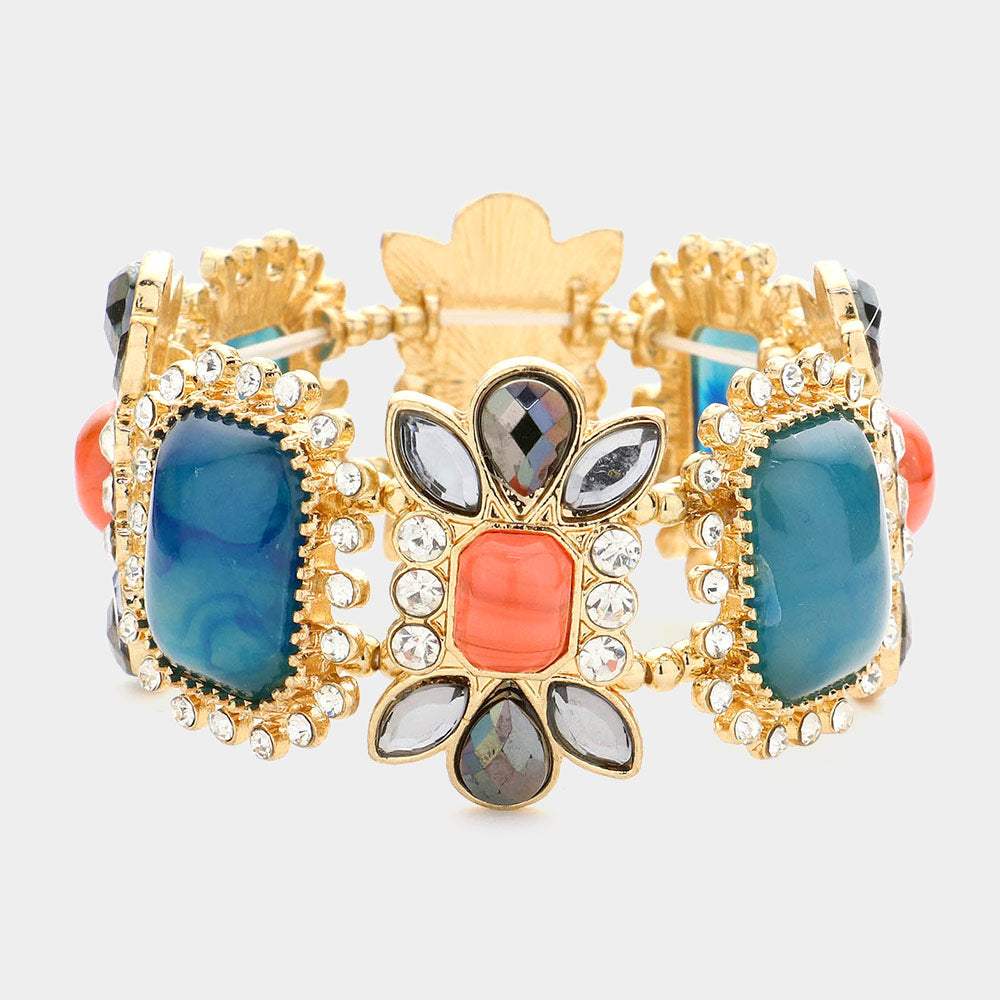 Regal Blossom Stretch Bracelet - Madeline Love - Flyclothing LLC