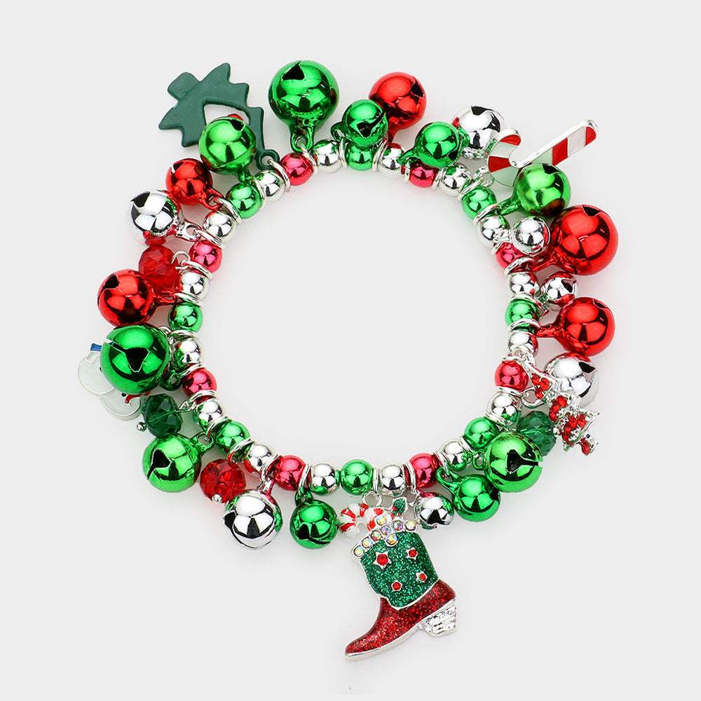 Christmas Theme Charms Stretch Bracelet - Madeline Love - Flyclothing LLC