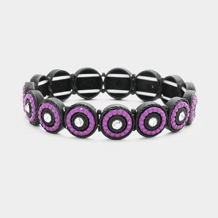 Round Boho Beaded Stretch Bracelet - Madeline Love - Flyclothing LLC