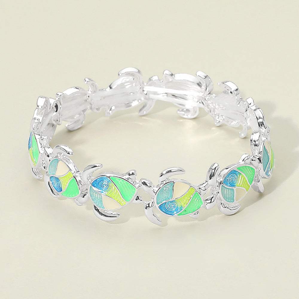 Sea Turtle Beaded Stretch Bracelet - Madeline Love - Flyclothing LLC