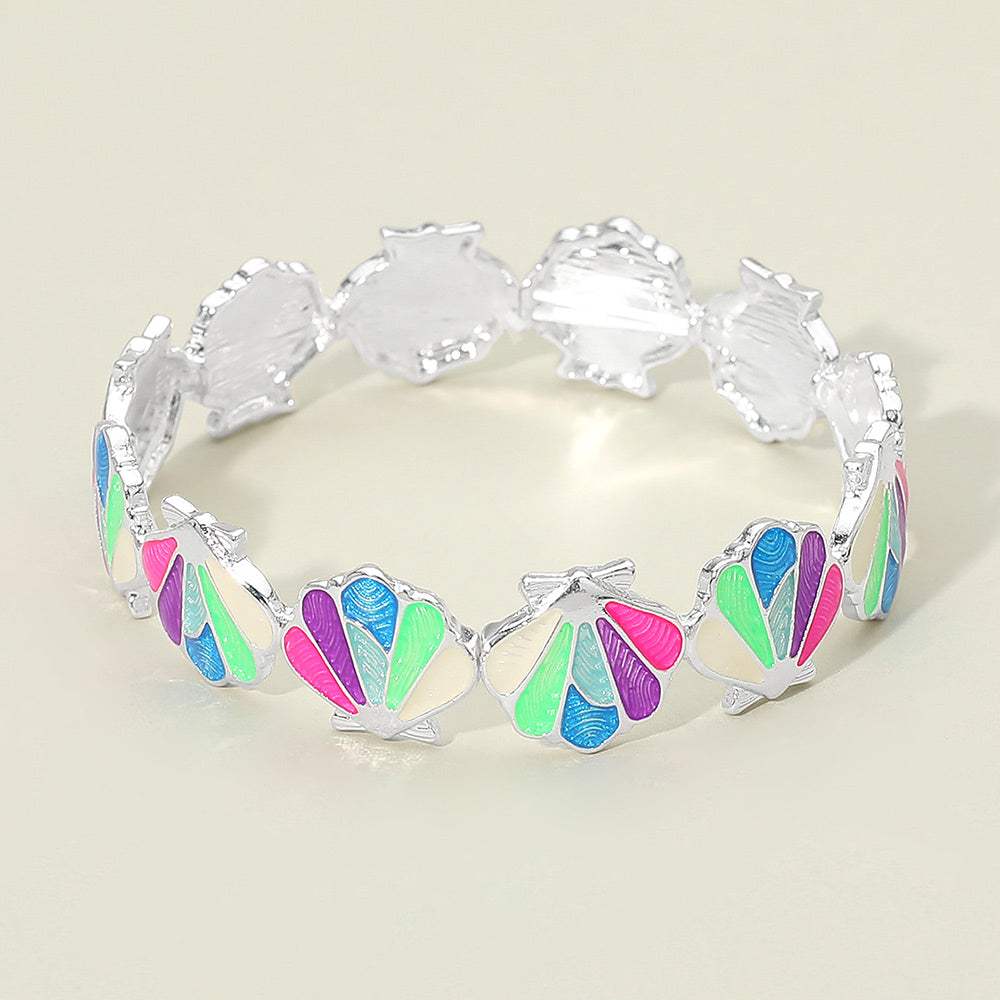 Shell Beaded Stretch Bracelet - Madeline Love - Flyclothing LLC