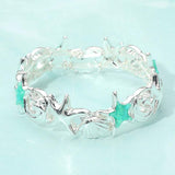 Coastal Starfish Shell Wave Link Stretch Bracelet - Madeline Love - Flyclothing LLC