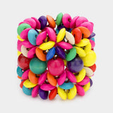 Colorful Wood Stretch Bracelet - Madeline Love - Flyclothing LLC