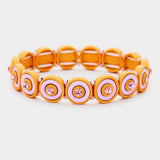 Round Crystal Resin Stretch Bracelet - Madeline Love - Flyclothing LLC