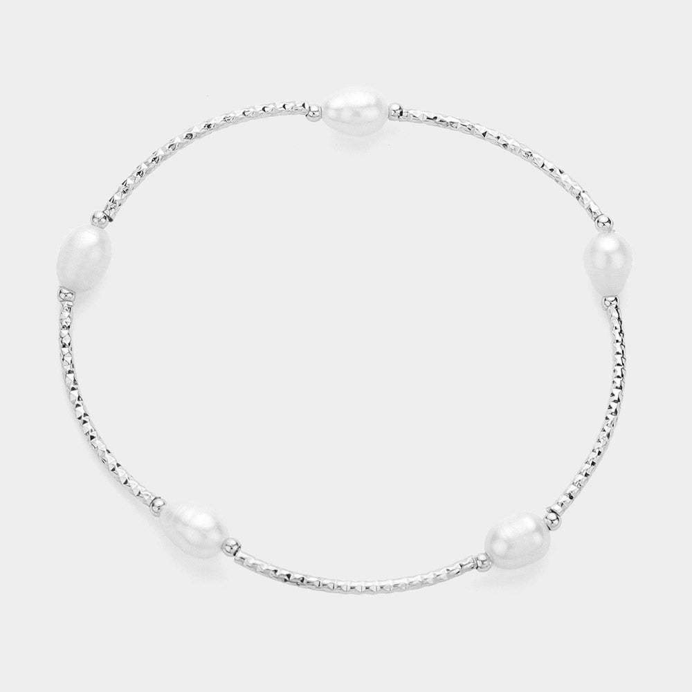 Pearl Pointed Stretch Bracelet - Madeline Love - Flyclothing LLC