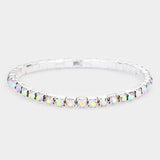 1-Row Crystal Rhinestone Stretchable Bracelet - Madeline Love - Flyclothing LLC
