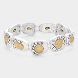 Hammered Metal Stretch Bracelet - Madeline Love - Flyclothing LLC