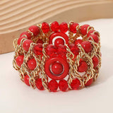 Bold Multi Strand Beaded Stretch Bracelet - Madeline Love - Flyclothing LLC