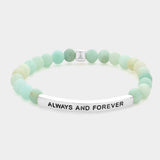 Always And Forever Message Natural Stone Stretch Bracelet - Madeline Love - Flyclothing LLC