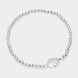 Leaf Accented Metal Ball Stretch Bracelet - Madeline Love - Flyclothing LLC