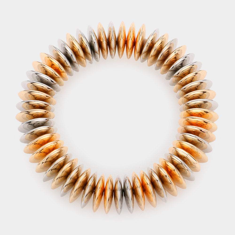 Metal Round Stretch Bracelet - Madeline Love - Flyclothing LLC