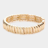 Wavy Metal Stretch Bracelet - Madeline Love - Flyclothing LLC