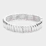 Wavy Metal Stretch Bracelet - Madeline Love - Flyclothing LLC