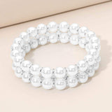 Double Row Pearl Beaded Stretch Bracelet - Madeline Love - Flyclothing LLC