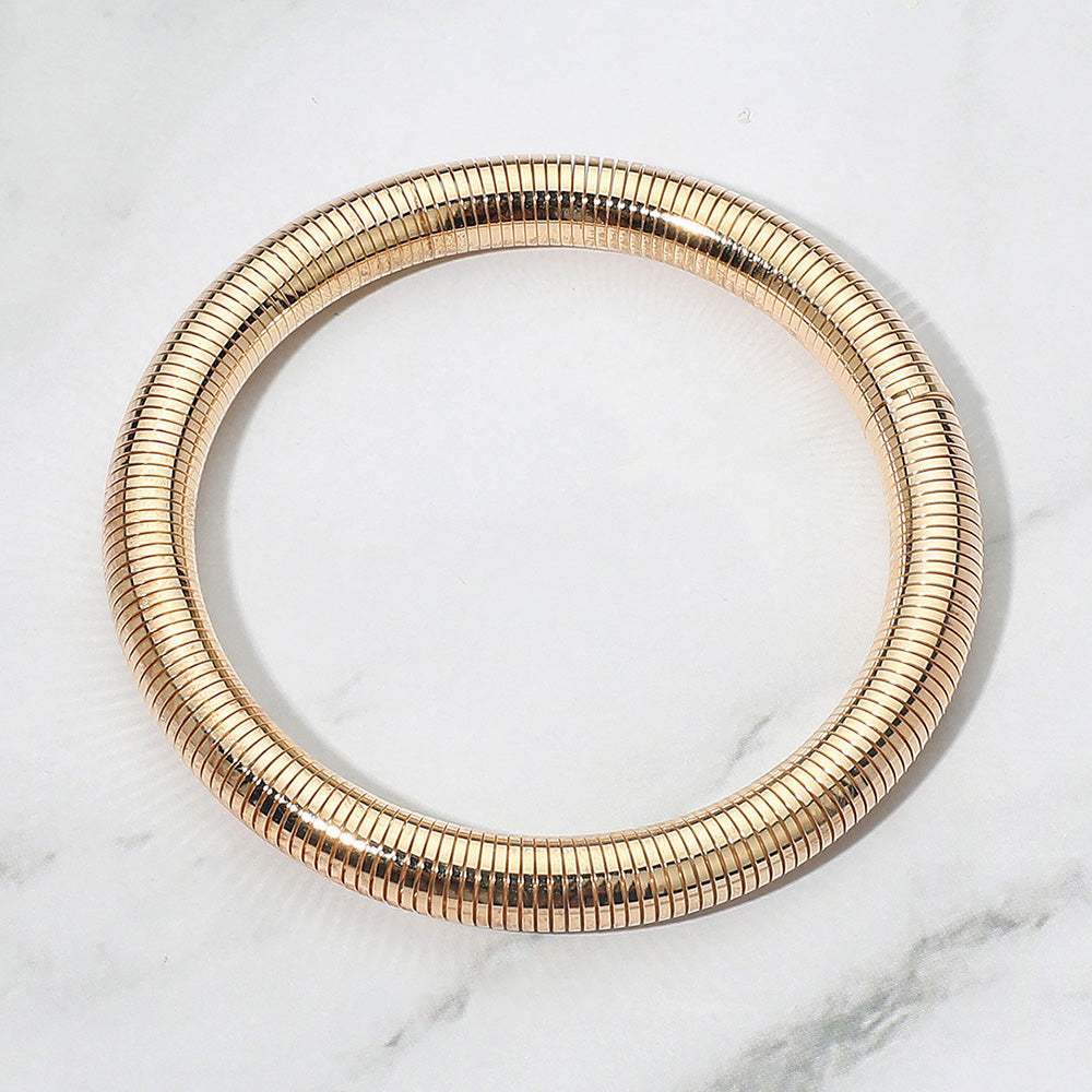Wide Coil Bangle Bracelet - Madeline Love - Flyclothing LLC