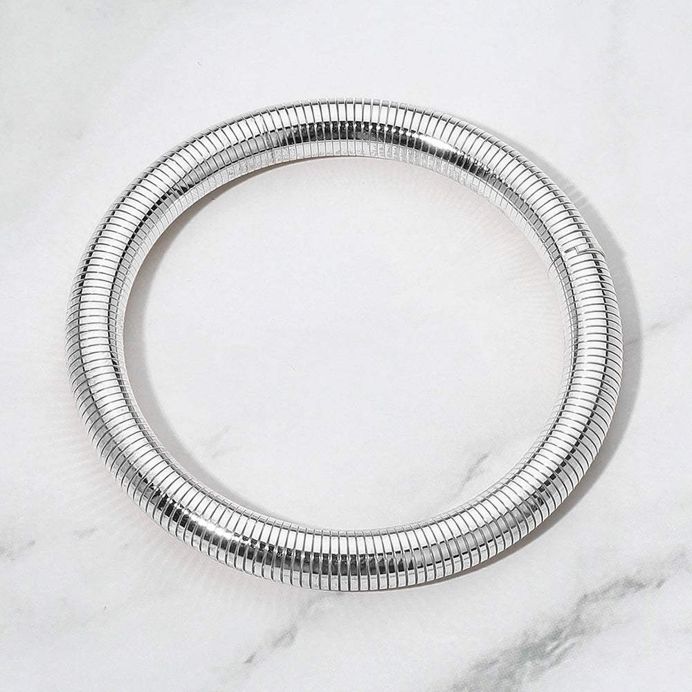 Wide Coil Bangle Bracelet - Madeline Love - Flyclothing LLC