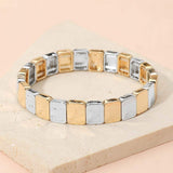 Square Metal Stretch Bracelet - Madeline Love - Flyclothing LLC