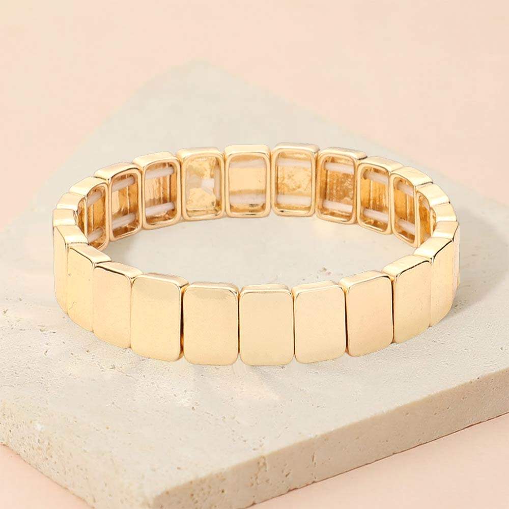 Square Metal Stretch Bracelet - Madeline Love - Flyclothing LLC