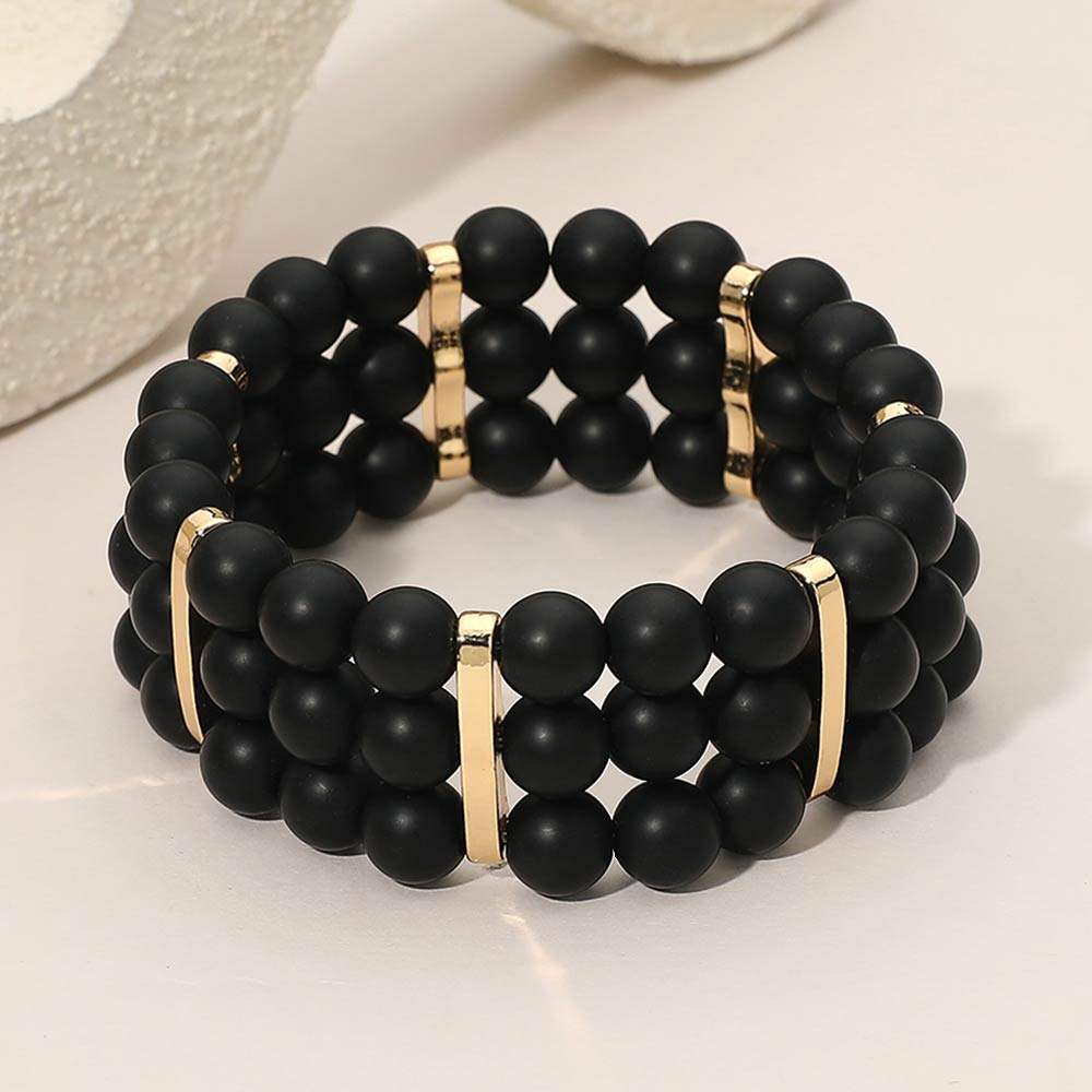 Multi Row Beaded Stretch Bracelet - Madeline Love - Flyclothing LLC