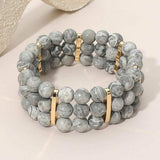Multi Row Beaded Stretch Bracelet - Madeline Love - Flyclothing LLC