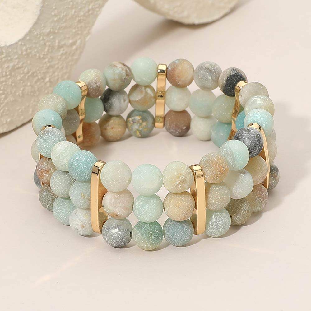 Multi Row Beaded Stretch Bracelet - Madeline Love - Flyclothing LLC