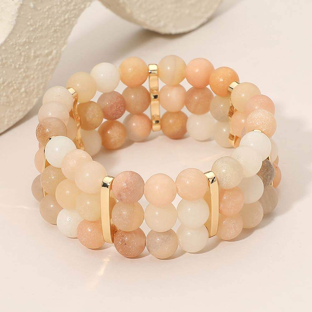 Multi Row Beaded Stretch Bracelet - Madeline Love - Flyclothing LLC