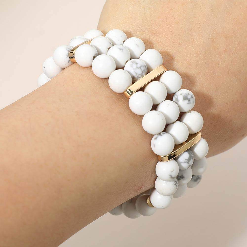 Multi Row Beaded Stretch Bracelet - Madeline Love - Flyclothing LLC