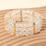 Triple Row Faceted Beaded Strand Stretch Bracelet - Madeline Love - Flyclothing LLC