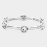 Oval Stone Cluster Pointed Stretch Bracelet - Madeline Love - Flyclothing LLC