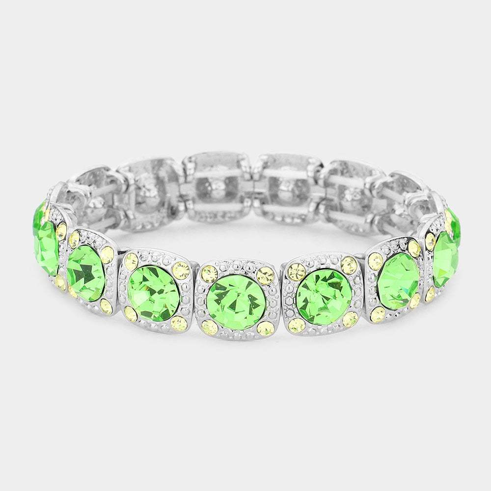 Crystal Rhinestone Stretch Bracelet - Madeline Love - Flyclothing LLC