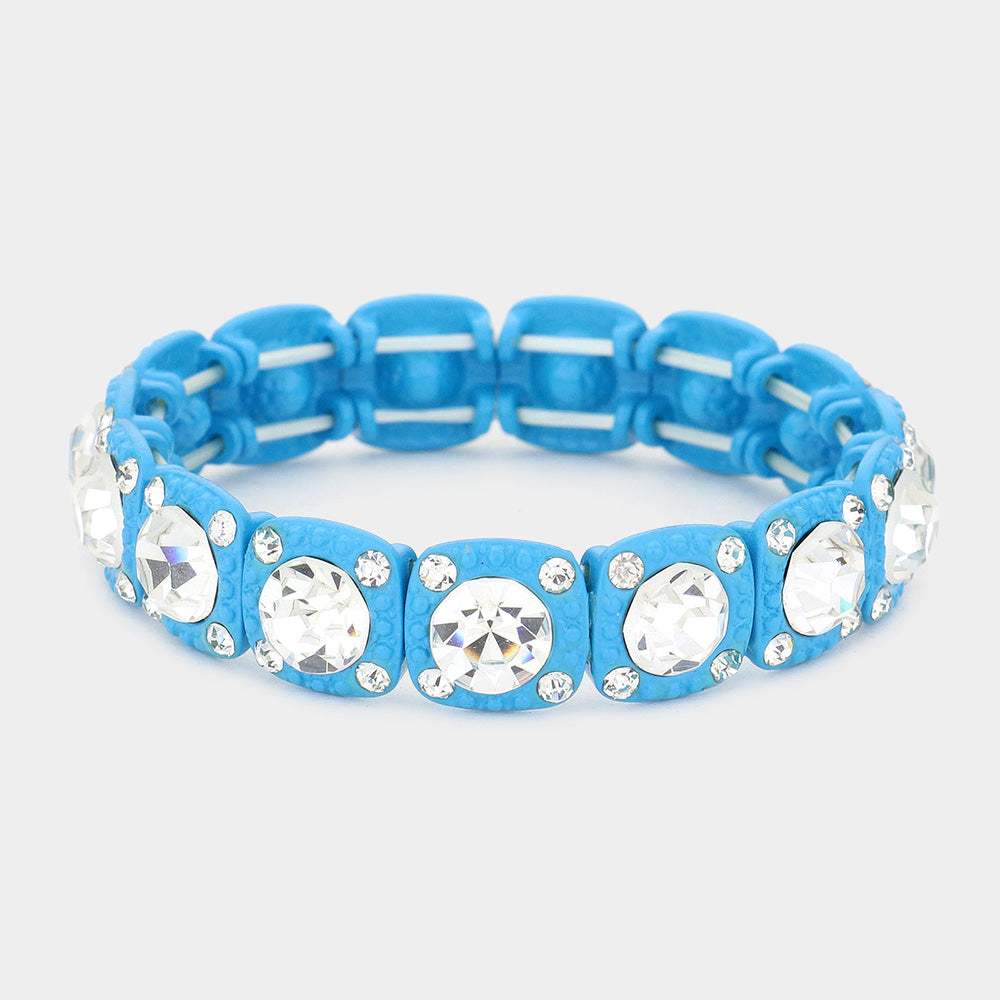 Crystal Rhinestone Stretch Bracelet - Madeline Love - Flyclothing LLC