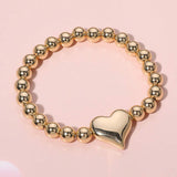 Metal Heart Pointed Ball Stretch Bracelet - Madeline Love - Flyclothing LLC
