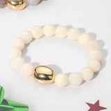Marbled Resin Ball Beaded Stretch Bracelet - Madeline Love - Flyclothing LLC