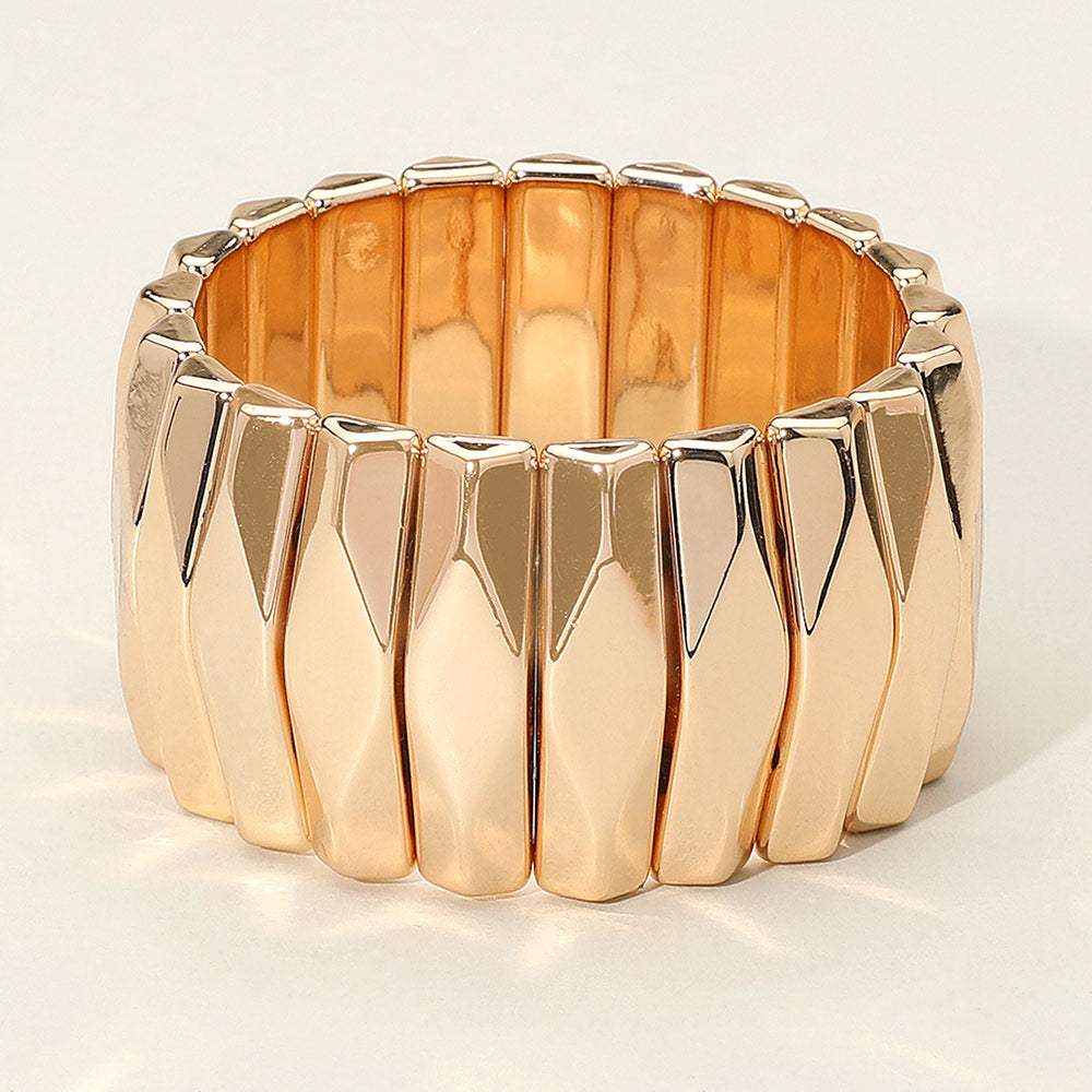 Metal Bar Beaded Stretch Bracelet - Madeline Love - Flyclothing LLC