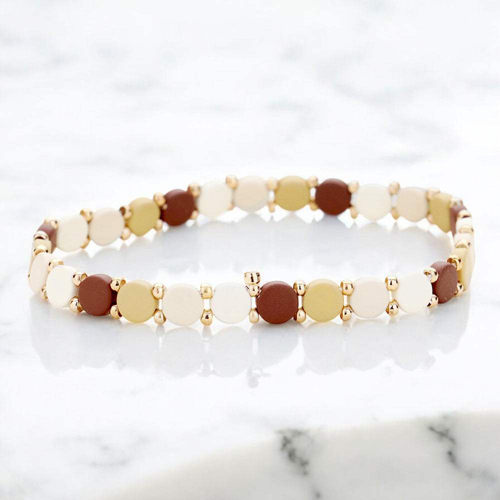 Round Lego Color Block Stretch Bracelet - Madeline Love - Flyclothing LLC