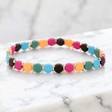 Round Lego Color Block Stretch Bracelet - Madeline Love - Flyclothing LLC
